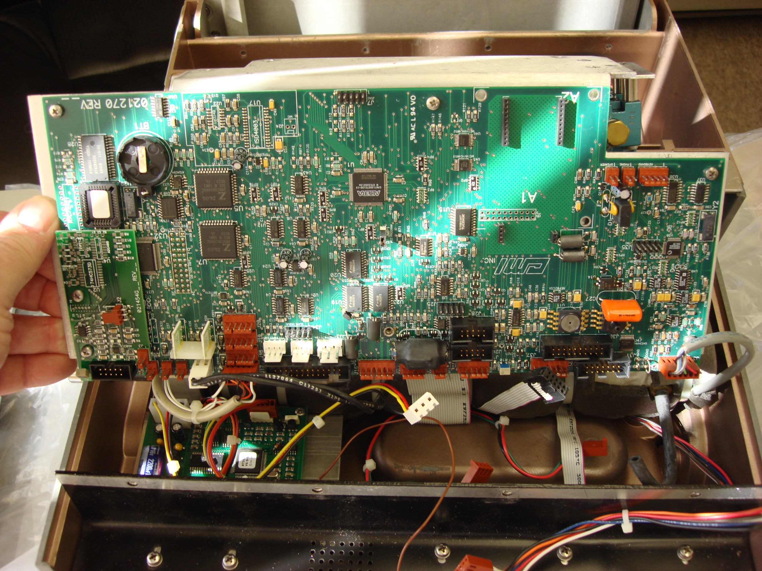 Opened Case of Intoxilyzer 8000 Showing Circuit Board